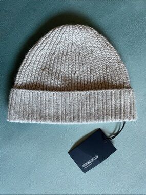 Buck Mason Herdsman Beanie Wool Cashmere Light Oatmeal